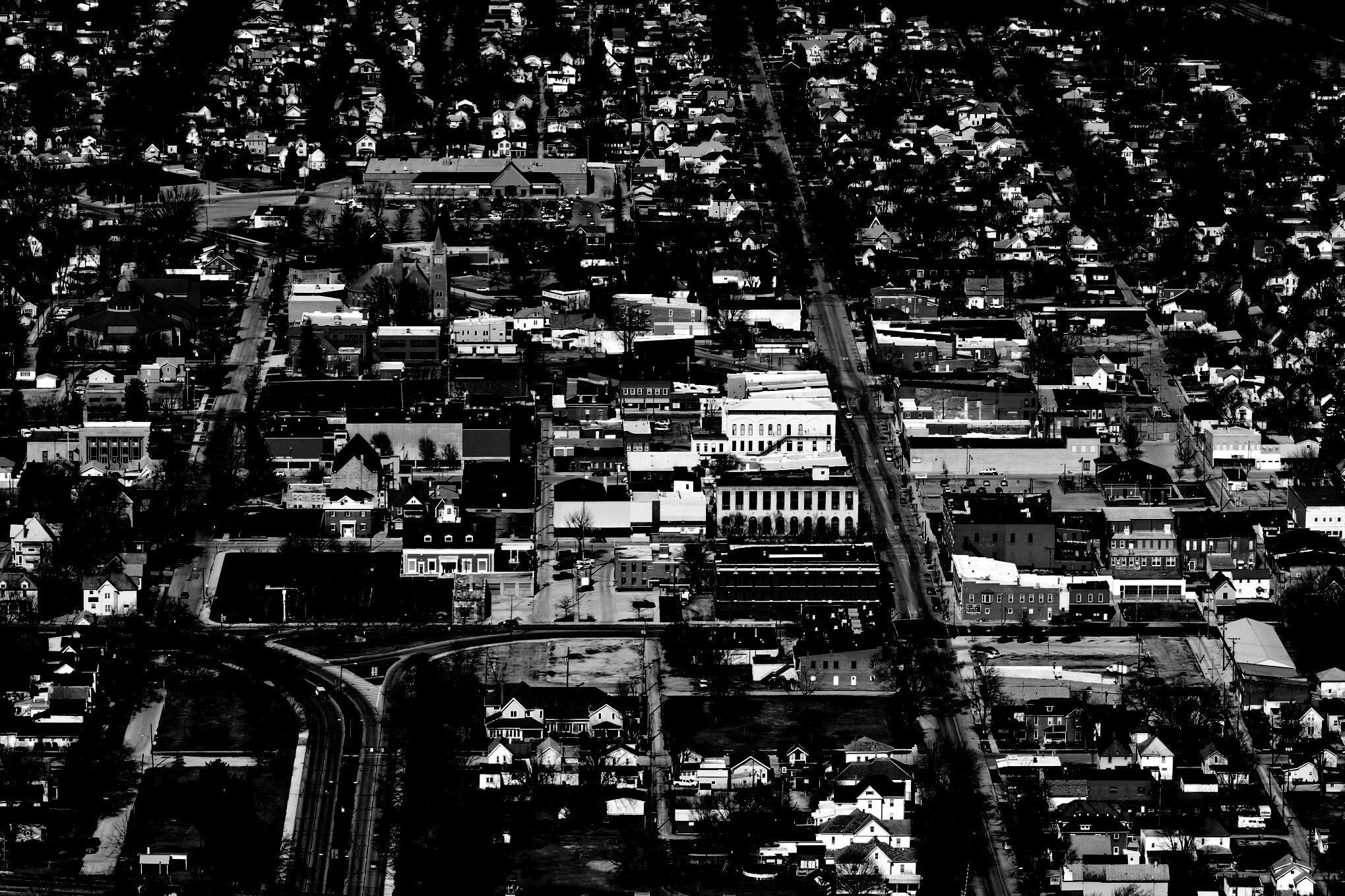 Aerial View of Fostoria, Ohio